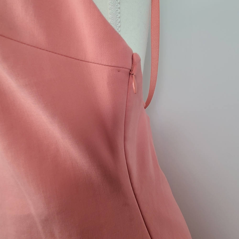Elizabeth & James pink strappy v-neck midi pastel NWOT dress, sz 12 (PTP 16.5") - Picture 5 of 8